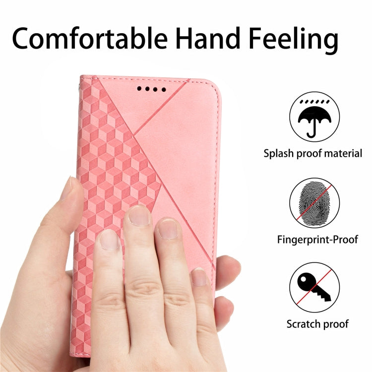 For Motorola Moto G30 / G10 Diamond Pattern Splicing Skin Feel Magnetic Horizontal Flip Leather Case with Card Slots & Holder & Wallet(Rose Gold) - Motorola Cases by buy2fix | Online Shopping UK | buy2fix