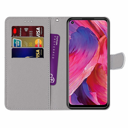 For OPPO A93 5G / A93s 5G / A54 5G / A74 5G Coloured Drawing Cross Texture Horizontal Flip PU Leather Case with Holder & Card Slots & Wallet & Lanyard(Wood Red Rose) - OPPO Cases by buy2fix | Online Shopping UK | buy2fix