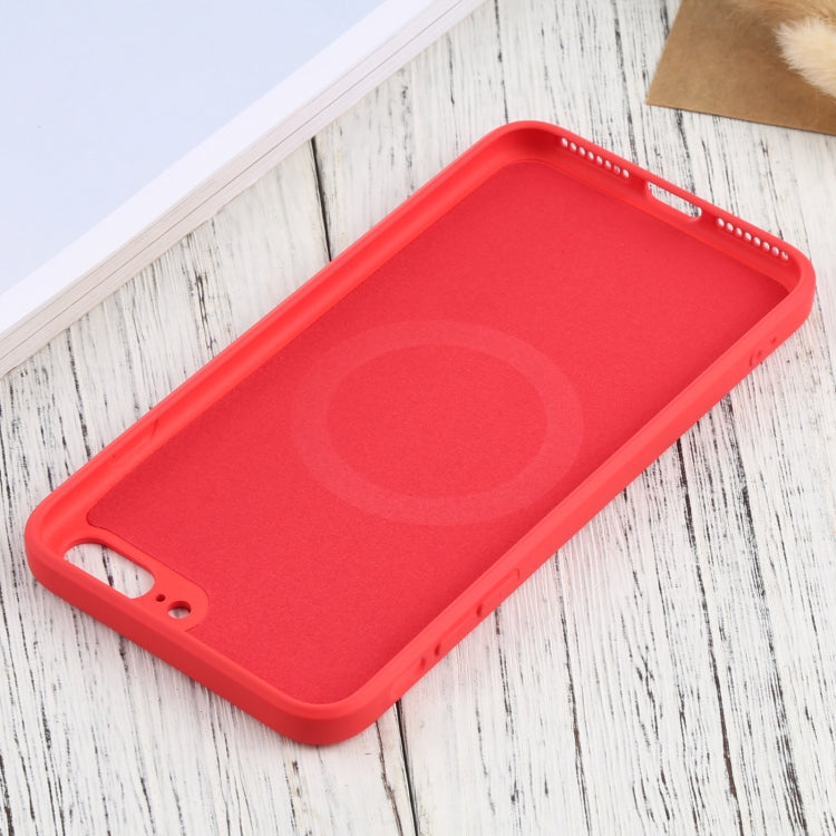 Silicone Full Coverage Shockproof Magsafe Case For iPhone 7 Plus / 8 Plus(Red) - More iPhone Cases by buy2fix | Online Shopping UK | buy2fix