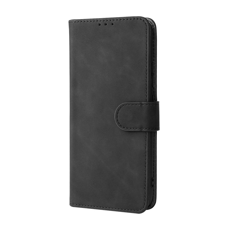 For OPPO Realme C21Y Solid Color Skin Feel Magnetic Buckle Horizontal Flip Calf Texture PU Leather Case with Holder & Card Slots & Wallet(Black) - Realme Cases by buy2fix | Online Shopping UK | buy2fix