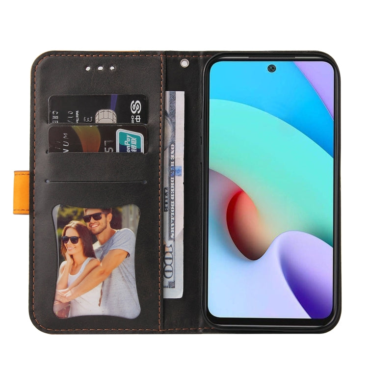 For Xiaomi Redmi 10 Business Stitching-Color Horizontal Flip PU Leather Case with Holder & Card Slots & Photo Frame(Orange) - Xiaomi Cases by buy2fix | Online Shopping UK | buy2fix