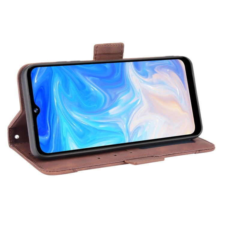 For Doogee N40 Pro Skin Feel Calf Pattern Horizontal Flip Leather Case with Holder & Card Slots & Photo Frame(Brown) - More Brand by buy2fix | Online Shopping UK | buy2fix