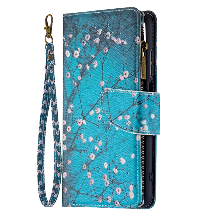 For Xiaomi Redmi 10 Colored Drawing Pattern Zipper Horizontal Flip Leather Case with Holder & Card Slots & Wallet(Plum Blossom) - Xiaomi Cases by buy2fix | Online Shopping UK | buy2fix