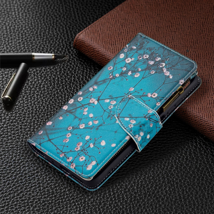 For Xiaomi Redmi 10 Colored Drawing Pattern Zipper Horizontal Flip Leather Case with Holder & Card Slots & Wallet(Plum Blossom) - Xiaomi Cases by buy2fix | Online Shopping UK | buy2fix