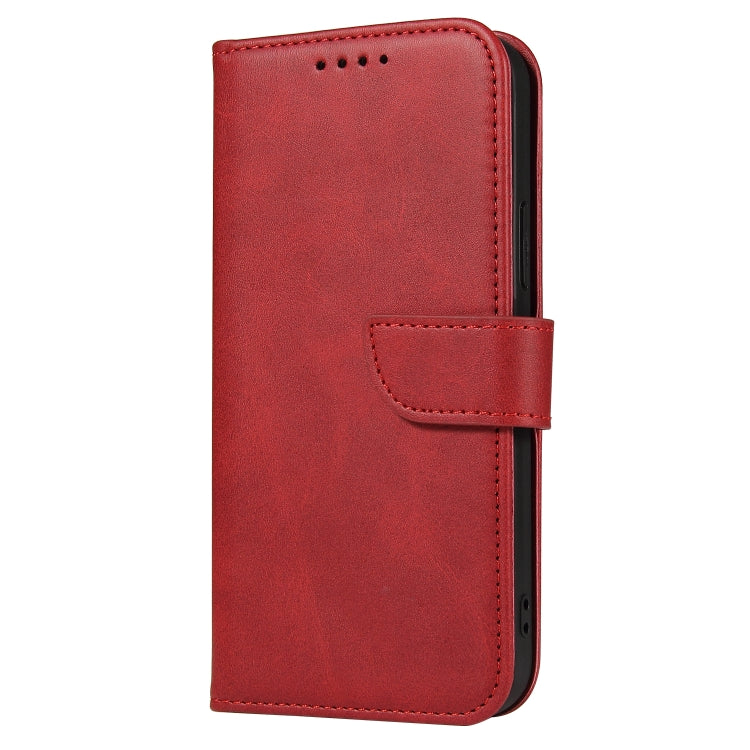 For iPhone 12 Pro Max Calf Texture Buckle Horizontal Flip Leather Case with Holder & Card Slots & Wallet(Red) - iPhone 12 Pro Max Cases by buy2fix | Online Shopping UK | buy2fix