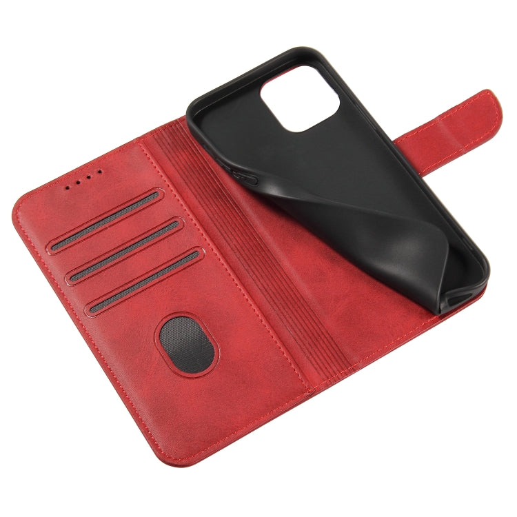 For iPhone 12 Pro Max Calf Texture Buckle Horizontal Flip Leather Case with Holder & Card Slots & Wallet(Red) - iPhone 12 Pro Max Cases by buy2fix | Online Shopping UK | buy2fix