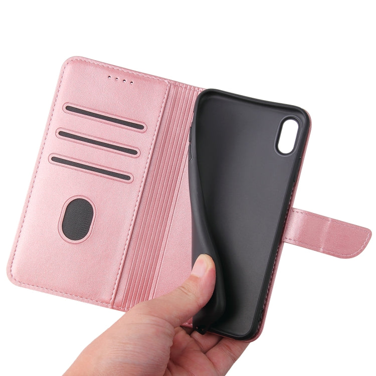 For iPhone XS Max Calf Texture Buckle Horizontal Flip Leather Case with Holder & Card Slots & Wallet(Rose Gold) - More iPhone Cases by buy2fix | Online Shopping UK | buy2fix