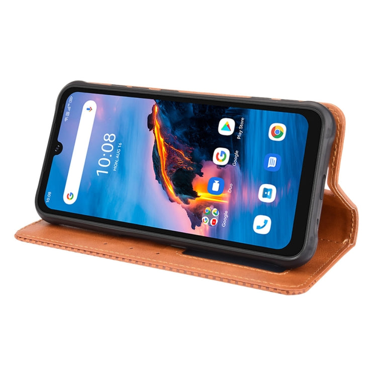 For UMIDIGI Bison Pro Magnetic Buckle Retro Pattern Horizontal Flip Leather Case with Holder & Card Slot & Wallet(Brown) - More Brand by buy2fix | Online Shopping UK | buy2fix