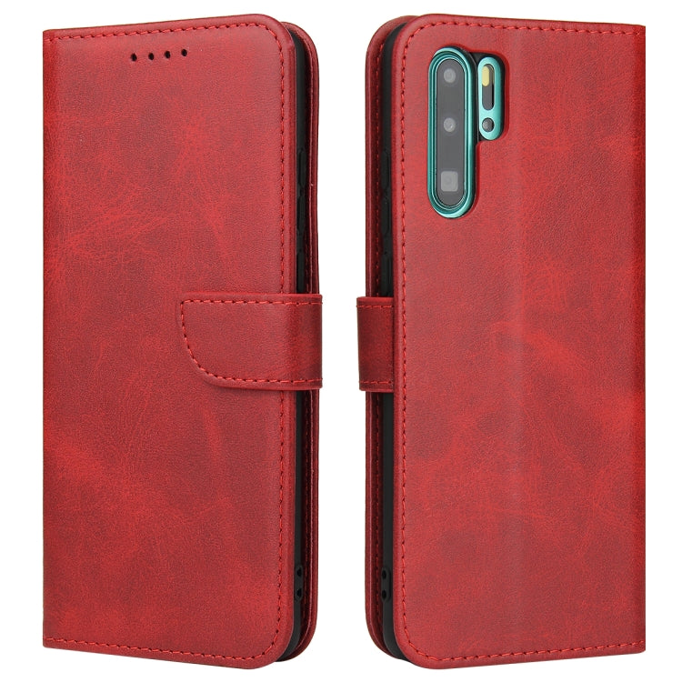 For Huawei P30 Pro Calf Texture Buckle Horizontal Flip Leather Case with Holder & Card Slots & Wallet(Red) - Huawei Cases by buy2fix | Online Shopping UK | buy2fix