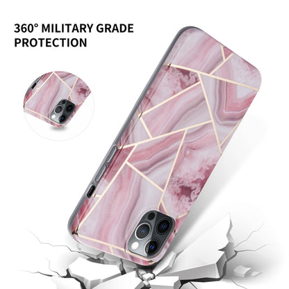 For iPhone 13 Pro Max Splicing Marble Pattern TPU Protective Case (Light Pink Grey) - iPhone 13 Pro Max Cases by buy2fix | Online Shopping UK | buy2fix