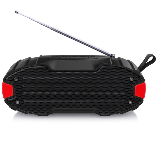 New Rixing NR-907FM TWS Outdoor Bluetooth Speaker Support Hands-free Call / FM with Handle & Antenna(Red) - Desktop Speaker by NewRixing | Online Shopping UK | buy2fix