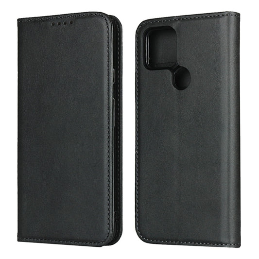 For Google Pixel 4a 5G Calf Texture Magnetic Horizontal Flip Leather Case with Holder & Card Slots & Wallet(Black) - Google Cases by buy2fix | Online Shopping UK | buy2fix