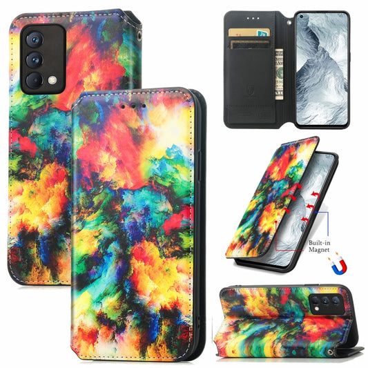 For OPPO Realme GT Master Colorful Magnetic Horizontal Flip PU Leather Case with Holder & Card Slot & Wallet(Colorful Cloud) - Realme Cases by buy2fix | Online Shopping UK | buy2fix