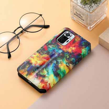 For Xiaomi Redmi Note 10 Pro Colorful Magnetic Horizontal Flip PU Leather Case with Holder & Card Slot & Wallet(Colorful Cloud) - Xiaomi Cases by buy2fix | Online Shopping UK | buy2fix