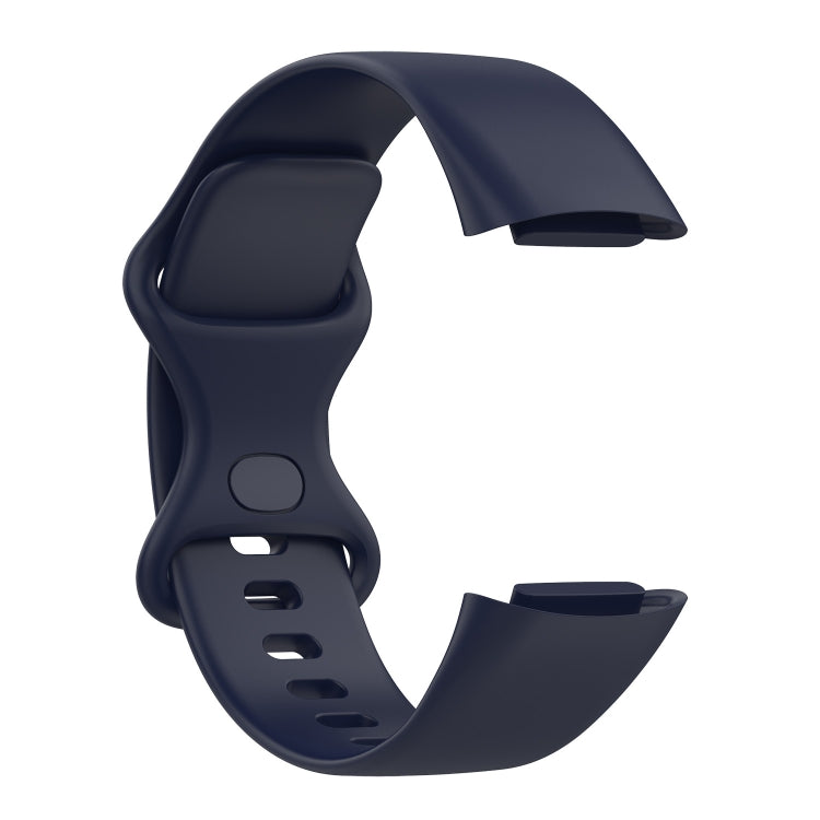 For Fitbit Charge 5 Silicone Watch Band, Size:S(Dark Blue) - Watch Bands by buy2fix | Online Shopping UK | buy2fix