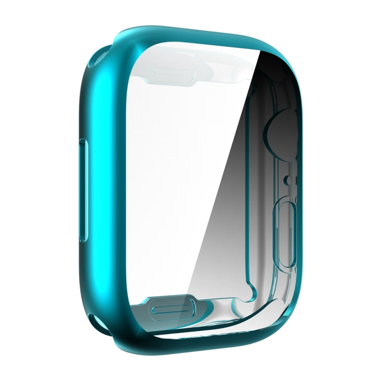 Shockproof TPU All-inclusive Electroplate Protective Case For Apple Watch Series 8 / 7 45mm(Dai Cyan) - Watch Cases by buy2fix | Online Shopping UK | buy2fix