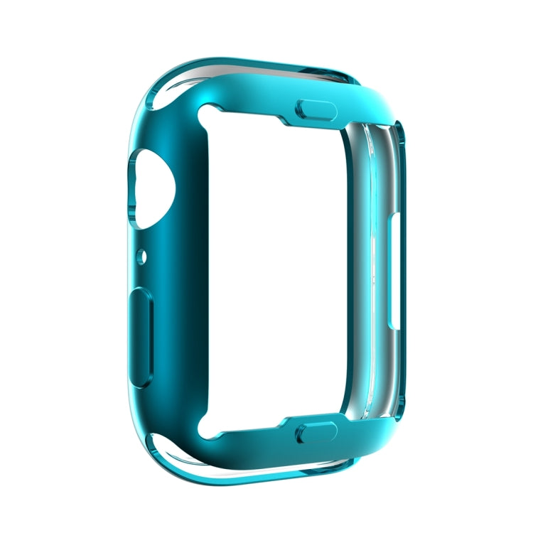 Shockproof TPU All-inclusive Electroplate Protective Case For Apple Watch Series 8 / 7 45mm(Dai Cyan) - Watch Cases by buy2fix | Online Shopping UK | buy2fix