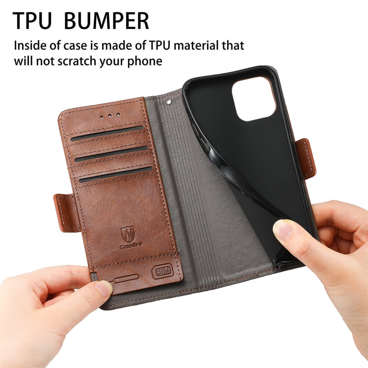 For Doogee N40 Pro CaseNeo Splicing Dual Magnetic Buckle Leather Case with Holder & Card Slots & Wallet(Brown) - More Brand by buy2fix | Online Shopping UK | buy2fix