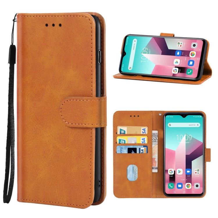 Leather Phone Case For Blackview A80 Pro / A80 Plus(Brown) - Universal Leather Case by buy2fix | Online Shopping UK | buy2fix