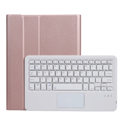 A102B-A Lambskin Texture Square Keycap Bluetooth Keyboard Leather Case with Touch Control For iPad Pro 10.5 inch / 10.2 2021 & 2020 & 2019 / Air 3(Rose Gold) - Universal by buy2fix | Online Shopping UK | buy2fix