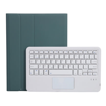 A102B-A Lambskin Texture Square Keycap Bluetooth Keyboard Leather Case with Touch Control For iPad Pro 10.5 inch / 10.2 2021 & 2020 & 2019 / Air 3(Dark Green) - Universal by buy2fix | Online Shopping UK | buy2fix