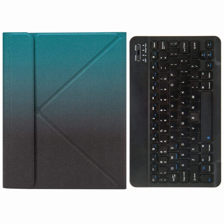 H-097 Bluetooth Keyboard Leather Case with Rear Three-fold Holder For iPad 9.7 2018 & 2017(Dark Night Green) - Universal by buy2fix | Online Shopping UK | buy2fix