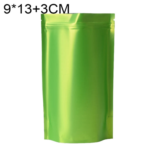 100 PCS/Set Matte Aluminum Foil Snack Stand-up Pouch, Size:9x13+3cm(Green) - Preservation Supplies by buy2fix | Online Shopping UK | buy2fix