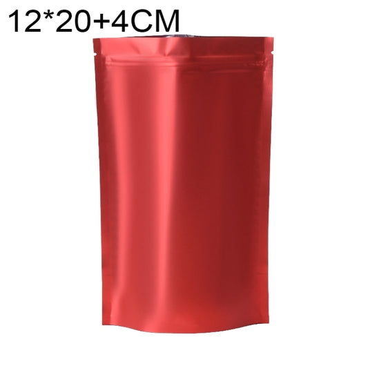 100 PCS/Set Matte Aluminum Foil Snack Stand-up Pouch, Size:12x20+4cm(Red) - Preservation Supplies by buy2fix | Online Shopping UK | buy2fix