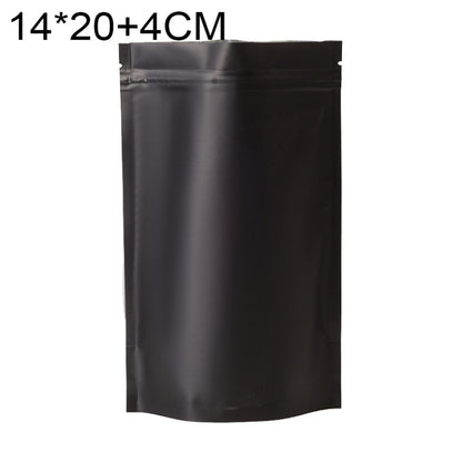 100 PCS/Set Matte Aluminum Foil Snack Stand-up Pouch, Size:14x20+4cm(Black) - Preservation Supplies by buy2fix | Online Shopping UK | buy2fix