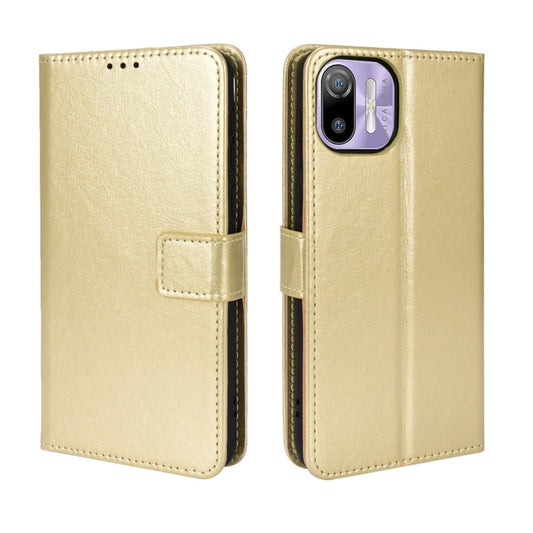 For Ulefone Note 6/ Note 6P Retro Crazy Horse Texture Leather Phone Case(Gold) - Ulefone Cases by buy2fix | Online Shopping UK | buy2fix