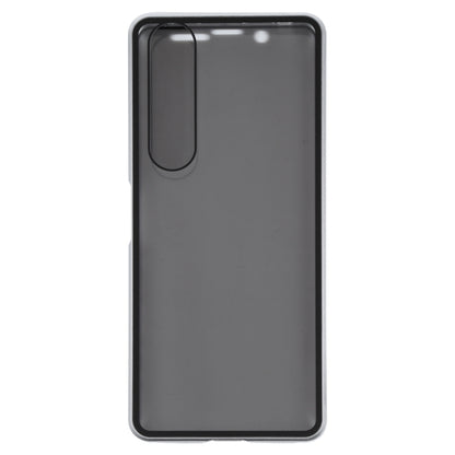 For Sony Xperia 1 III Anti-peeping Magnetic Double-sided Tempered Glass Phone Case(Silver) - Sony Cases by buy2fix | Online Shopping UK | buy2fix