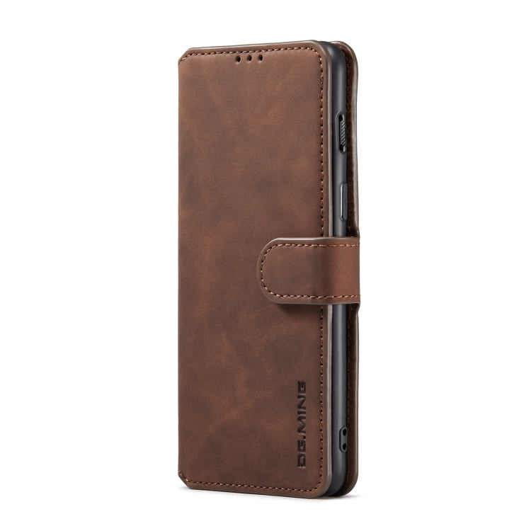 For OnePlus Nord 2 DG.MING Retro Oil Side Horizontal Flip Leather Case with Holder & Card Slots & Wallet(Coffee) - OnePlus Cases by DG.MING | Online Shopping UK | buy2fix