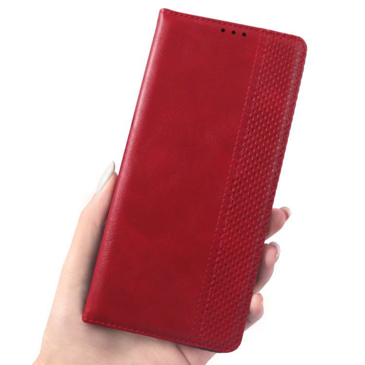 For Doogee S96 Pro Magnetic Buckle Retro Texture Leather Phone Case(Red) - Doogee Cases by buy2fix | Online Shopping UK | buy2fix