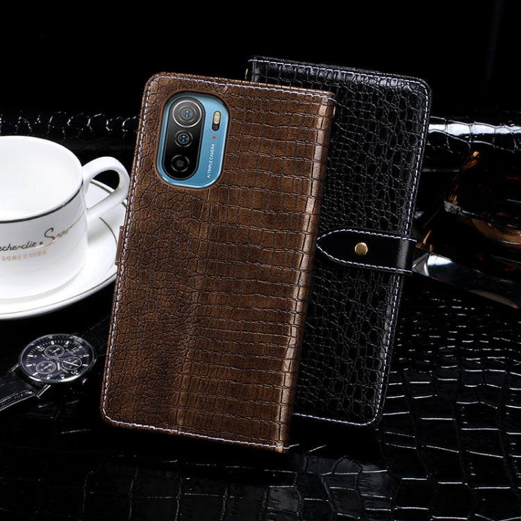 For Ulefone Note 13P idewei Crocodile Texture Horizontal Flip Phone Leather Phone Case(Black) - Ulefone Cases by idewei | Online Shopping UK | buy2fix