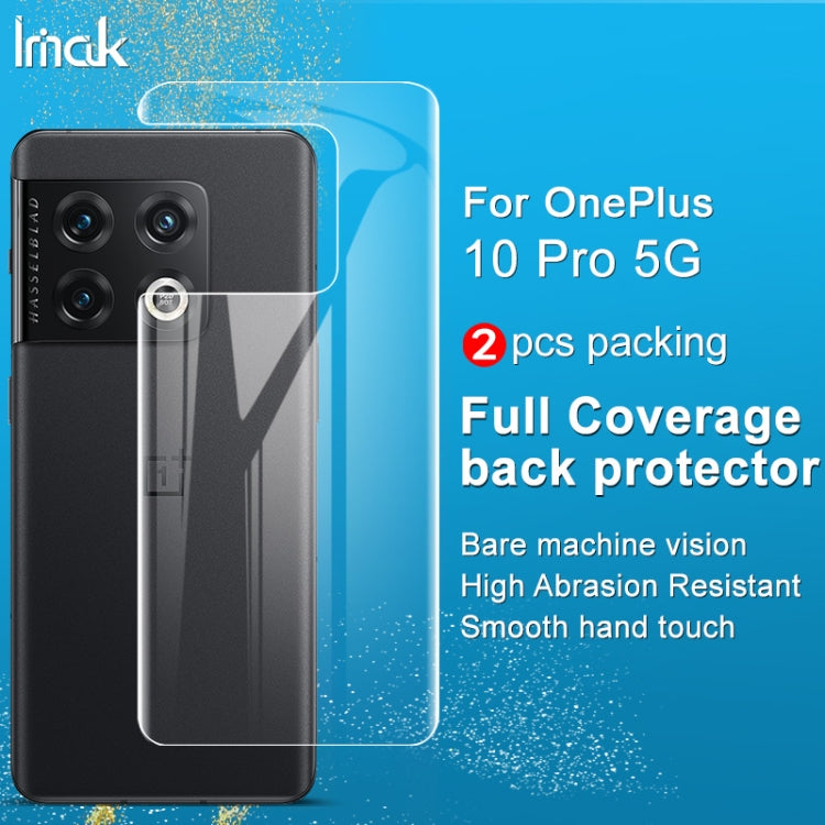 For OnePlus 10 Pro 5G 2 PCS imak HD Hydrogel Film Phone Back Protector - OnePlus Tempered Glass by imak | Online Shopping UK | buy2fix