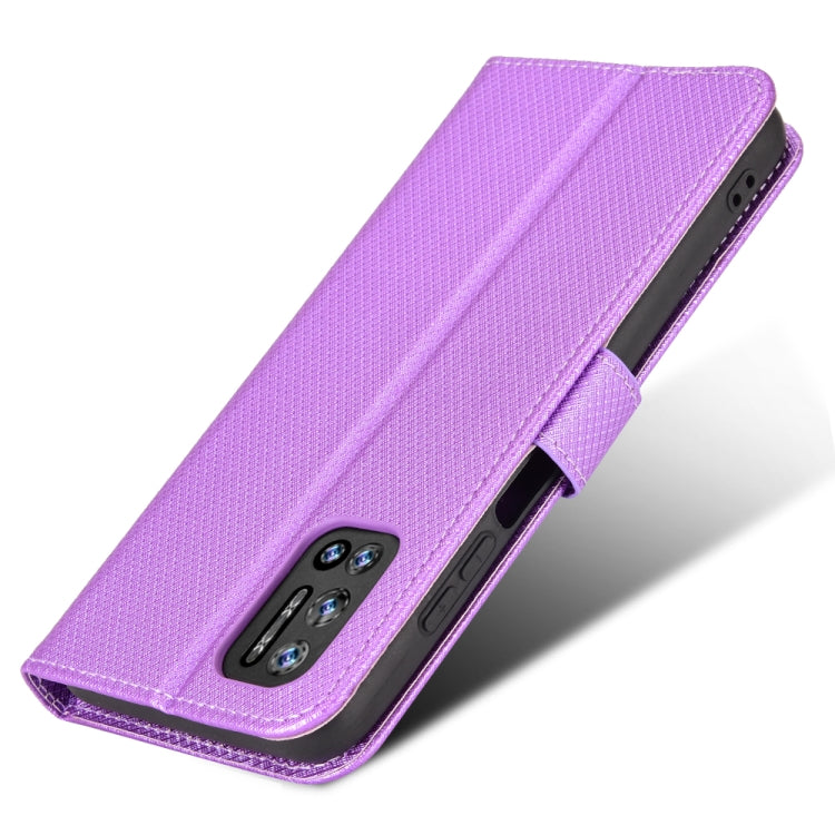 For DOOGEE N40 Pro Diamond Texture Leather Phone Case(Purple) - Doogee Cases by buy2fix | Online Shopping UK | buy2fix