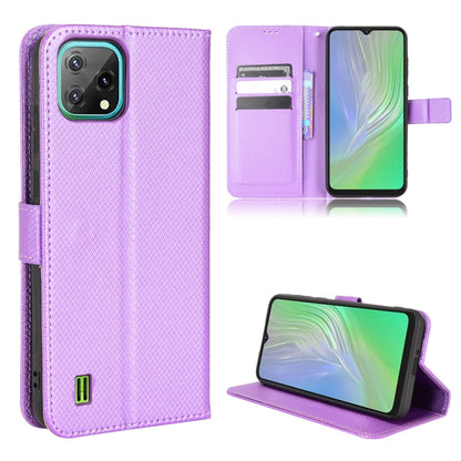 For Blackview A55 Diamond Texture Leather Phone Case(Purple) - More Brand by buy2fix | Online Shopping UK | buy2fix