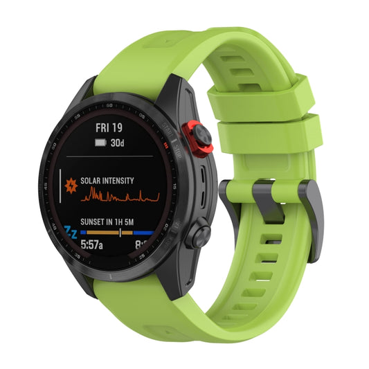 For Garmin Fenix 7 Quick Release Silicone Watch Band(Green) - Watch Bands by buy2fix | Online Shopping UK | buy2fix