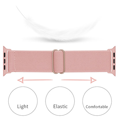 Polyester Nylon Watch Band For Apple Watch Ultra 49mm&Watch Ultra 2 49mm / Series 9&8&7 45mm / SE 3&SE 2&6&SE&5&4 44mm / 3&2&1 42mm(Incarnadine Pink) - Watch Bands by buy2fix | Online Shopping UK | buy2fix