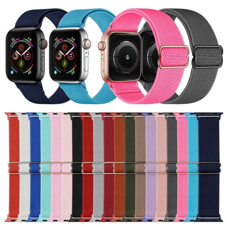 Polyester Nylon Watch Band For Apple Watch Ultra 49mm&Watch Ultra 2 49mm / Series 9&8&7 45mm / SE 3&SE 2&6&SE&5&4 44mm / 3&2&1 42mm(Incarnadine Pink) - Watch Bands by buy2fix | Online Shopping UK | buy2fix