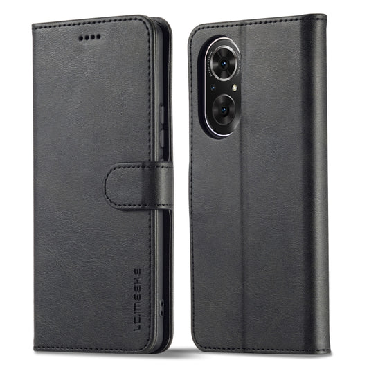 For Honor 50 SE LC.IMEEKE Calf Texture Leather Phone Case(Black) - Honor Cases by LC.IMEEKE | Online Shopping UK | buy2fix