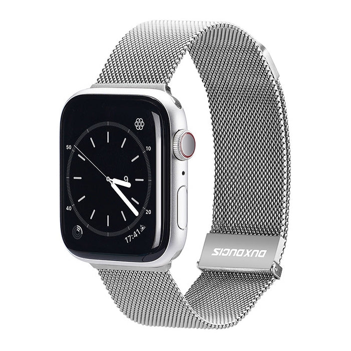 DUX DUCIS Milanese Watchband For Apple Watch Series 9&8&7 41mm / SE 3&SE 2&6&SE&5&4 40mm / 3&2&1 38mm(Silver) - Watch Bands by DUX DUCIS | Online Shopping UK | buy2fix