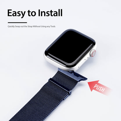 DUX DUCIS Milanese Watchband For Apple Watch Series 9&8&7 41mm / SE 3&SE 2&6&SE&5&4 40mm / 3&2&1 38mm(Blue) - Watch Bands by DUX DUCIS | Online Shopping UK | buy2fix