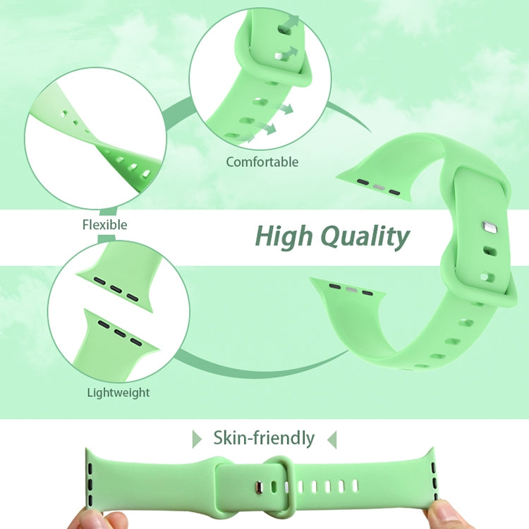 Butterfly Buckle Silicone Watch Band, Size: L For Apple Watch Ultra 49mm&Watch Ultra 2 49mm / Series 9&8&7 45mm / SE 3&SE 2&6&SE&5&4 44mm / 3&2&1 42mm(Cloud Grey) - Watch Bands by buy2fix | Online Shopping UK | buy2fix