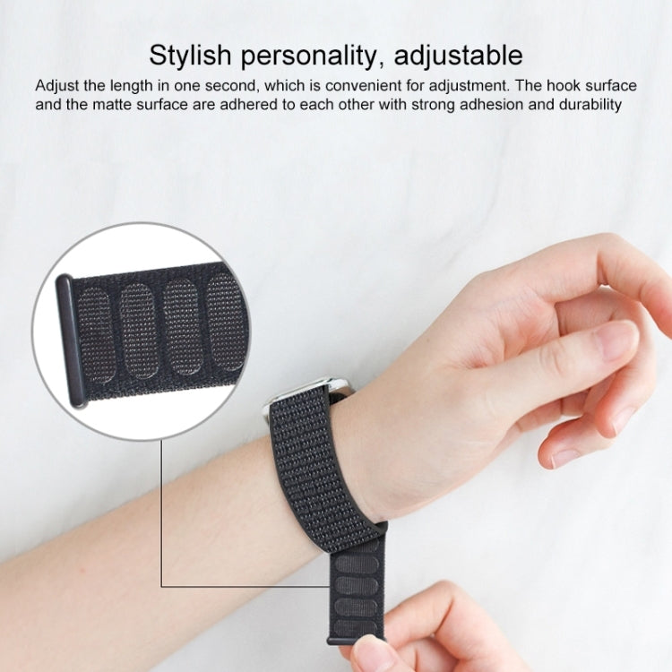 For Apple Watch Series 7 41mm / 6 & SE & 5 & 4 40mm / 3 & 2 & 1 38mm Mutural Nylon Watch Band(Black) - Watch Bands by Mutural | Online Shopping UK | buy2fix