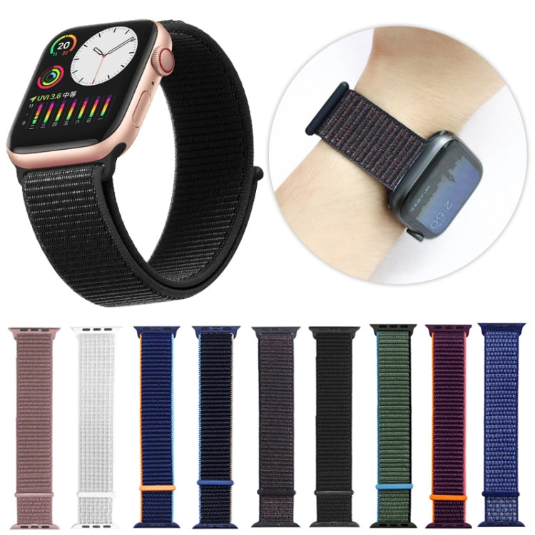 For Apple Watch Apple Watch Ultra 49mm&Watch Ultra 2 49mm / Series 9&8&7 45mm / SE 3&SE 2&6&SE&5&4 44mm / 3&2&1 42mm Mutural Nylon Watch Band(Dark Navy Blue) - Watch Bands by Mutural | Online Shopping UK | buy2fix