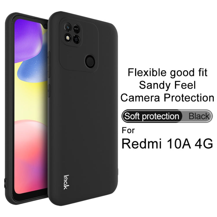 For Xiaomi Redmi 10A 4G IMAK UC-3 Series Shockproof Frosted TPU Phone Case(Black) - Xiaomi Cases by imak | Online Shopping UK | buy2fix