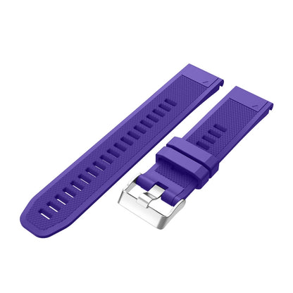 For Garmin Fenix 5 Silicone Watch Band(Purple) - Watch Bands by buy2fix | Online Shopping UK | buy2fix