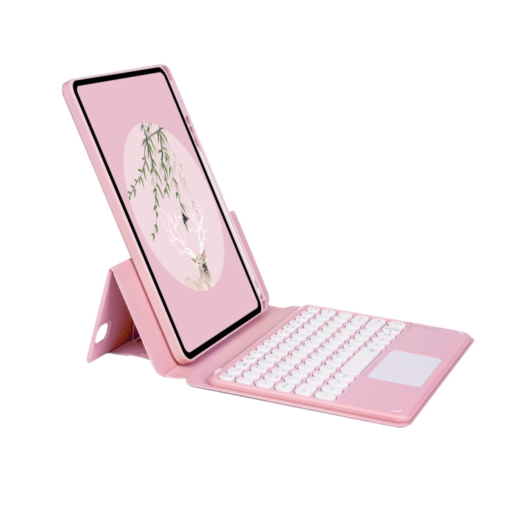 Bluetooth Keyboard Leather Case with Touchpad & Rotatable Bottom Case For iPad 10.2 2021 & 2020 & 2019 / Air 2019 / Pro 10.5 inch(Light Pink) - Universal by buy2fix | Online Shopping UK | buy2fix