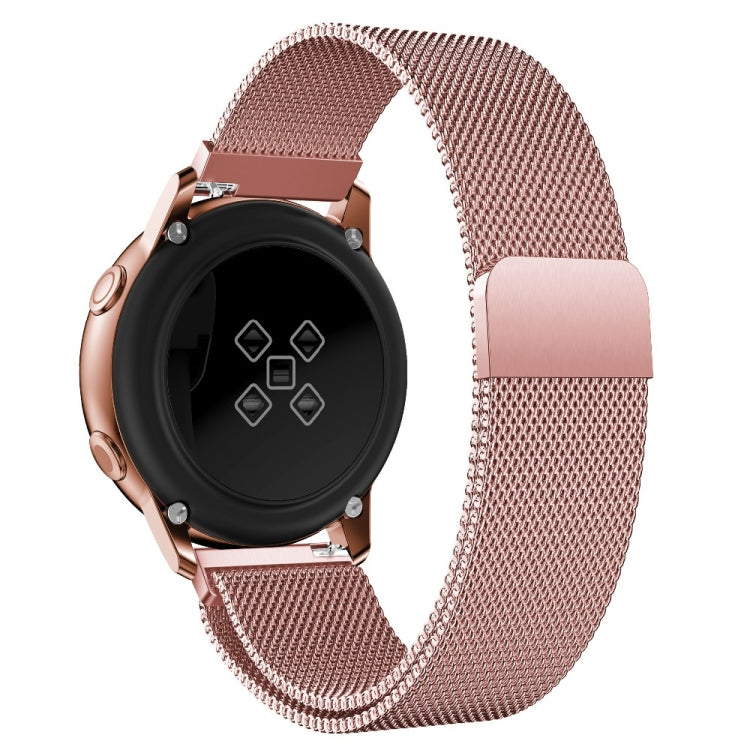 For Galaxy Watch Active Milanese Watch Band(Rose Pink) - Watch Bands by buy2fix | Online Shopping UK | buy2fix